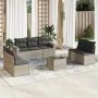 Garden sofa set 8 pieces and gray synthetic rattan cushions by , Modular outdoor sofas - Ref: Foro24-3251179, Price: 518,28 €...
