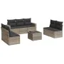 Garden sofa set 8 pieces and gray synthetic rattan cushions by , Modular outdoor sofas - Ref: Foro24-3251179, Price: 518,28 €...
