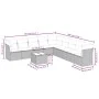 Set of 10-piece garden sofas with light gray synthetic rattan cushions by , Garden sets - Ref: Foro24-3217792, Price: 664,85 ...