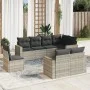 Garden sofa set 8 pieces and gray synthetic rattan cushions by , Modular outdoor sofas - Ref: Foro24-3251579, Price: 609,67 €...