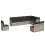 Set of 10-piece garden sofas with light gray synthetic rattan cushions by , Garden sets - Ref: Foro24-3217802, Price: 671,55 ...