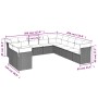 Gartensofagarnitur 11-teilig mit grauen Polstern aus synthetischem Rattan von , Gartensets - Ref: Foro24-3217882, Preis: 788,...