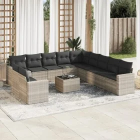 Garden sofa set 12 pieces and gray synthetic rattan cushions by , Modular outdoor sofas - Ref: Foro24-3251539, Price: 908,48 ...