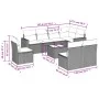 Garden furniture set 9 pieces and light gray synthetic rattan cushions by , Garden sets - Ref: Foro24-3219072, Price: 582,92 ...