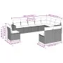 Set of 10-piece garden sofas with light gray synthetic rattan cushions by , Garden sets - Ref: Foro24-3219102, Price: 665,44 ...