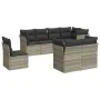 Garden sofa set 8 pieces and gray synthetic rattan cushions by , Garden sets - Ref: Foro24-3217932, Price: 590,21 €, Discount: %