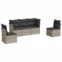 Garden sofa set and cushions 5 pieces light gray synthetic rattan by , Garden sets - Ref: Foro24-3217352, Price: 357,33 €, Di...