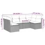 Garden sofa set 6 pieces and gray synthetic rattan cushions by , Garden sets - Ref: Foro24-3217392, Price: 409,75 €, Discount: %