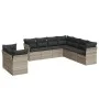 Garden furniture set 9 pieces and light gray synthetic rattan cushions by , Garden sets - Ref: Foro24-3217842, Price: 654,07 ...