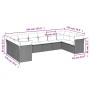 Set of 10-piece garden sofas with light gray synthetic rattan cushions by , Garden sets - Ref: Foro24-3218202, Price: 703,29 ...