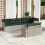 Gartensofagarnitur 8-teilig mit grauen Polstern aus synthetischem Rattan von , Gartensets - Ref: Foro24-3219212, Preis: 585,8...
