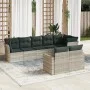 Gartensofagarnitur 8-teilig mit grauen Polstern aus synthetischem Rattan von , Gartensets - Ref: Foro24-3219212, Preis: 585,8...