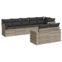 Garden sofa set 8 pieces and gray synthetic rattan cushions by , Garden sets - Ref: Foro24-3219212, Price: 574,64 €, Discount: %