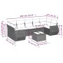 Gartensofagarnitur 8-teilig mit grauen Polstern aus synthetischem Rattan von , Gartensets - Ref: Foro24-3253479, Preis: 598,6...