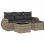 Garden sofa set and cushions 5 pieces light gray synthetic rattan by , Garden sets - Ref: Foro24-3253619, Price: 330,89 €, Di...