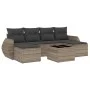 7-piece garden sofa set with light gray PE rattan cushions by , Garden sets - Ref: Foro24-3254069, Price: 456,98 €, Discount: %