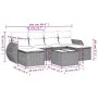 7-piece garden sofa set with light gray PE rattan cushions by , Garden sets - Ref: Foro24-3254069, Price: 456,98 €, Discount: %
