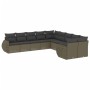 Gartensofa-Set, 10-teilig, mit Kissen, aus hellem grauen Kunststoff-Rattan. von , Gartensets - Ref: Foro24-3254249, Preis: 71...