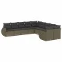Set of 10-piece garden sofas with light gray synthetic rattan cushions by , Garden sets - Ref: Foro24-3254249, Price: 725,07 ...