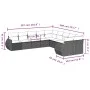 Set of 10-piece garden sofas with light gray synthetic rattan cushions by , Garden sets - Ref: Foro24-3254249, Price: 725,07 ...