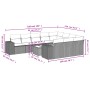 Gartensofagarnitur 11-teilig mit grauen Polstern aus synthetischem Rattan von , Gartensets - Ref: Foro24-3255439, Preis: 760,...