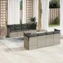 Gartenmöbel-Set 9-teilig mit Kissen aus hellem grauem Kunst-Rattan. von , Gartensets - Ref: Foro24-3217312, Preis: 622,63 €, ...