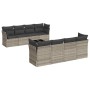 Gartenmöbel-Set 9-teilig mit Kissen aus hellem grauem Kunst-Rattan. von , Gartensets - Ref: Foro24-3217312, Preis: 622,53 €, ...