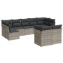 Set muebles jardín 9 pzas y cojines ratán sintético gris claro de , Conjuntos de jardín - Ref: Foro24-3218152, Precio: 590,40 €