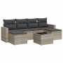 7-piece garden sofa set with light gray PE rattan cushions by , Modular outdoor sofas - Ref: Foro24-3251669, Price: 432,97 €,...
