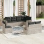 Garden sofa set 8 pieces and gray synthetic rattan cushions by , Garden sets - Ref: Foro24-3252779, Price: 587,90 €, Discount: %
