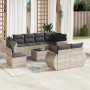 Gartenmöbel-Set 9-teilig mit Kissen aus hellem grauem Kunst-Rattan. von , Gartensets - Ref: Foro24-3253989, Preis: 727,21 €, ...