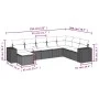 Garden sofa set 8 pieces and gray synthetic rattan cushions by , Garden sets - Ref: Foro24-3255299, Price: 570,66 €, Discount: %