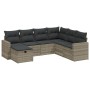 7-piece garden sofa set with light gray PE rattan cushions by , Garden sets - Ref: Foro24-3263528, Price: 482,21 €, Discount: %