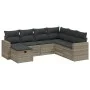 7-piece garden sofa set with light gray PE rattan cushions by , Garden sets - Ref: Foro24-3263528, Price: 473,90 €, Discount: %