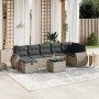 Gartensofagarnitur 8-teilig mit grauen Polstern aus synthetischem Rattan von , Gartensets - Ref: Foro24-3264138, Preis: 559,8...