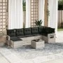 Set de sofás de jardín 8 pzas y cojines ratán sintético gris de , Conjuntos de jardín - Ref: Foro24-3252829, Precio: 547,74 €...