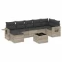 Set de sofás de jardín 8 pzas y cojines ratán sintético gris de , Conjuntos de jardín - Ref: Foro24-3252829, Precio: 547,74 €...
