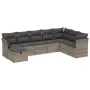 Garden sofa set 8 pieces and gray synthetic rattan cushions by , Garden sets - Ref: Foro24-3263278, Price: 546,19 €, Discount: %
