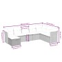 Gartensofagarnitur 8-teilig mit grauen Polstern aus synthetischem Rattan von , Gartensets - Ref: Foro24-3263278, Preis: 545,0...