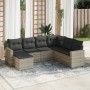 7-piece garden sofa set with light gray PE rattan cushions by , Garden sets - Ref: Foro24-3219292, Price: 476,17 €, Discount: %