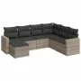 7-piece garden sofa set with light gray PE rattan cushions by , Garden sets - Ref: Foro24-3219292, Price: 467,83 €, Discount: %