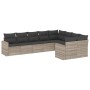 Garden furniture set 9 pieces and light gray synthetic rattan cushions by , Garden sets - Ref: Foro24-3219432, Price: 605,17 ...