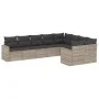 Garden furniture set 9 pieces and light gray synthetic rattan cushions by , Garden sets - Ref: Foro24-3219432, Price: 617,68 ...
