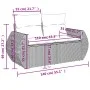 Garden furniture set 9 pieces and light gray synthetic rattan cushions by , Modular outdoor sofas - Ref: Foro24-3221821, Pric...