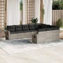 Set sofás jardín 10 pzas con cojines ratán sintético gris claro de , Conjuntos de jardín - Ref: Foro24-3220691, Precio: 700,9...