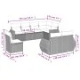 Garden sofa set 8 pieces and gray synthetic rattan cushions by , Modular outdoor sofas - Ref: Foro24-3221641, Price: 624,15 €...