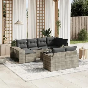 Garden sofa set 11 pieces and gray synthetic rattan cushions by , Garden sets - Ref: Foro24-3228912, Price: 675,80 €, Discoun...