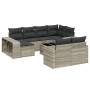 Garden sofa set 11 pieces and gray synthetic rattan cushions by , Garden sets - Ref: Foro24-3228912, Price: 636,77 €, Discoun...