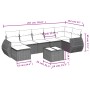 Garden sofa set 8 pieces and gray synthetic rattan cushions by , Garden sets - Ref: Foro24-3254029, Price: 558,14 €, Discount: %