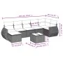 Garden sofa set 8 pieces and gray synthetic rattan cushions by , Garden sets - Ref: Foro24-3254029, Price: 569,44 €, Discount: %